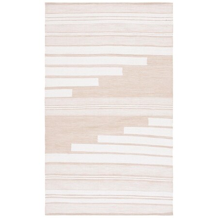 Safavieh 4 x 6 ft. Kilim Flat Weave Rectangle Area Rug Ivory & Tan KLM448A-4